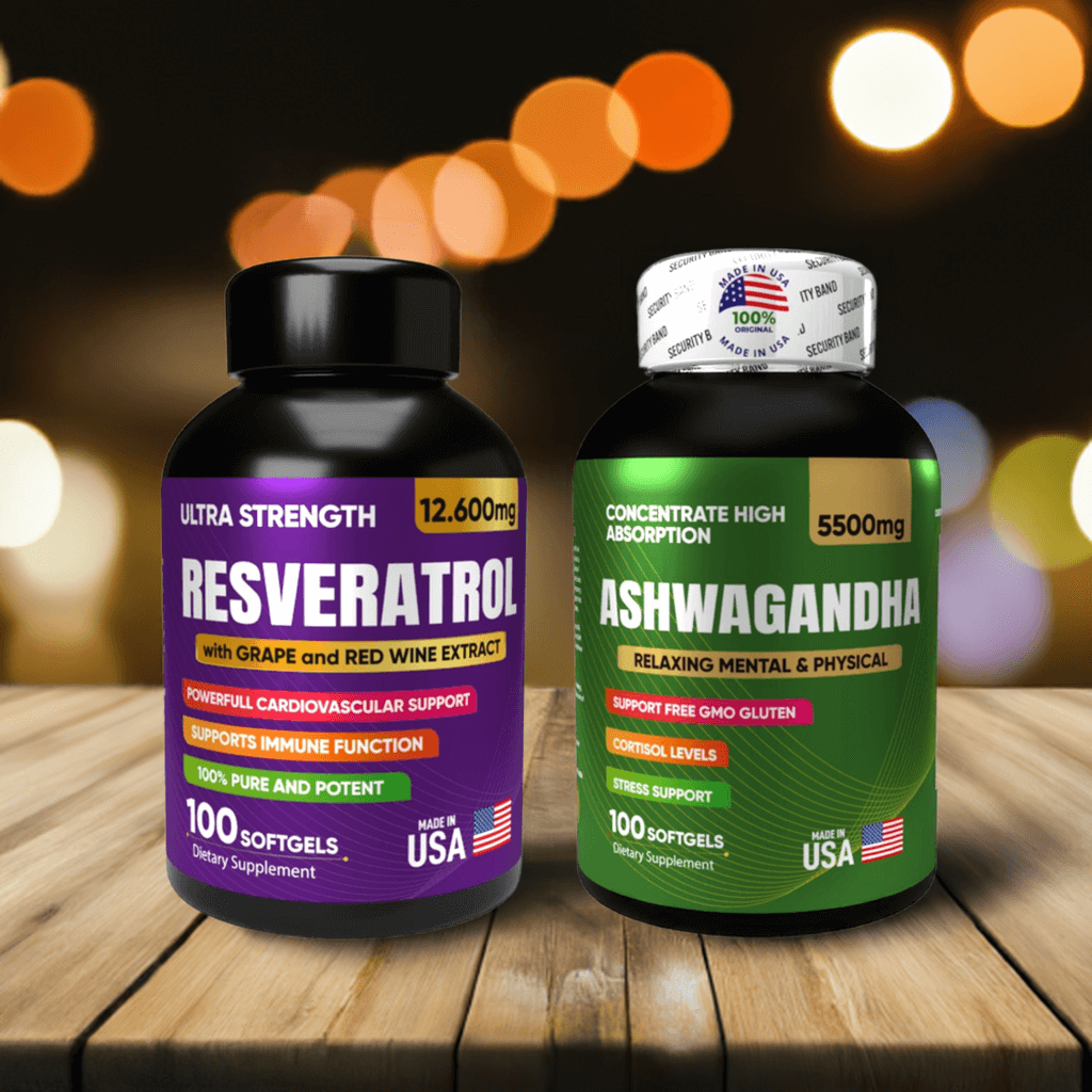 💪 Combo Resveratrol + Ashwagandha para Energía, Longevidad y Bienestar - nutrybelleze