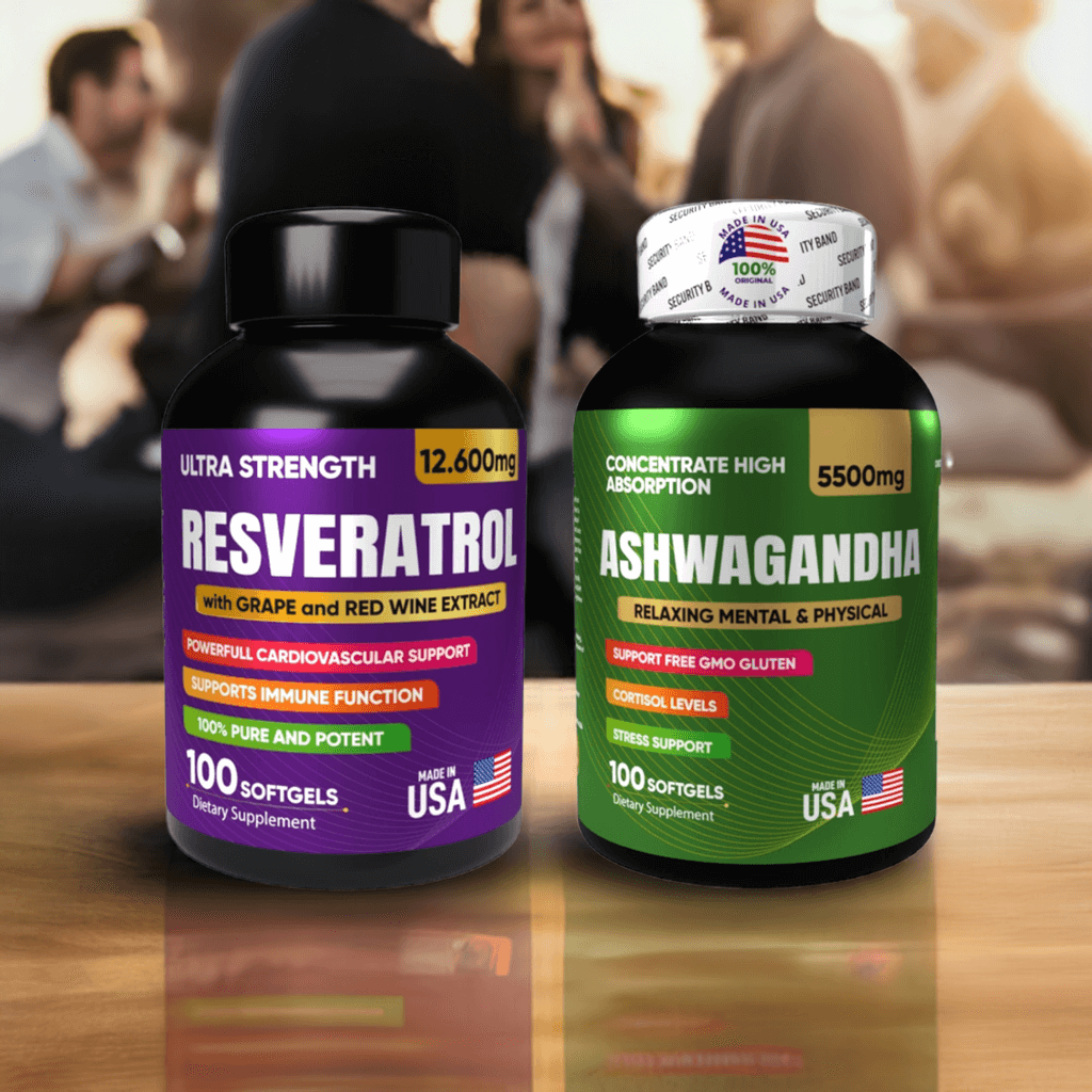 💪 Combo Resveratrol + Ashwagandha para Energía, Longevidad y Bienestar - nutrybelleze