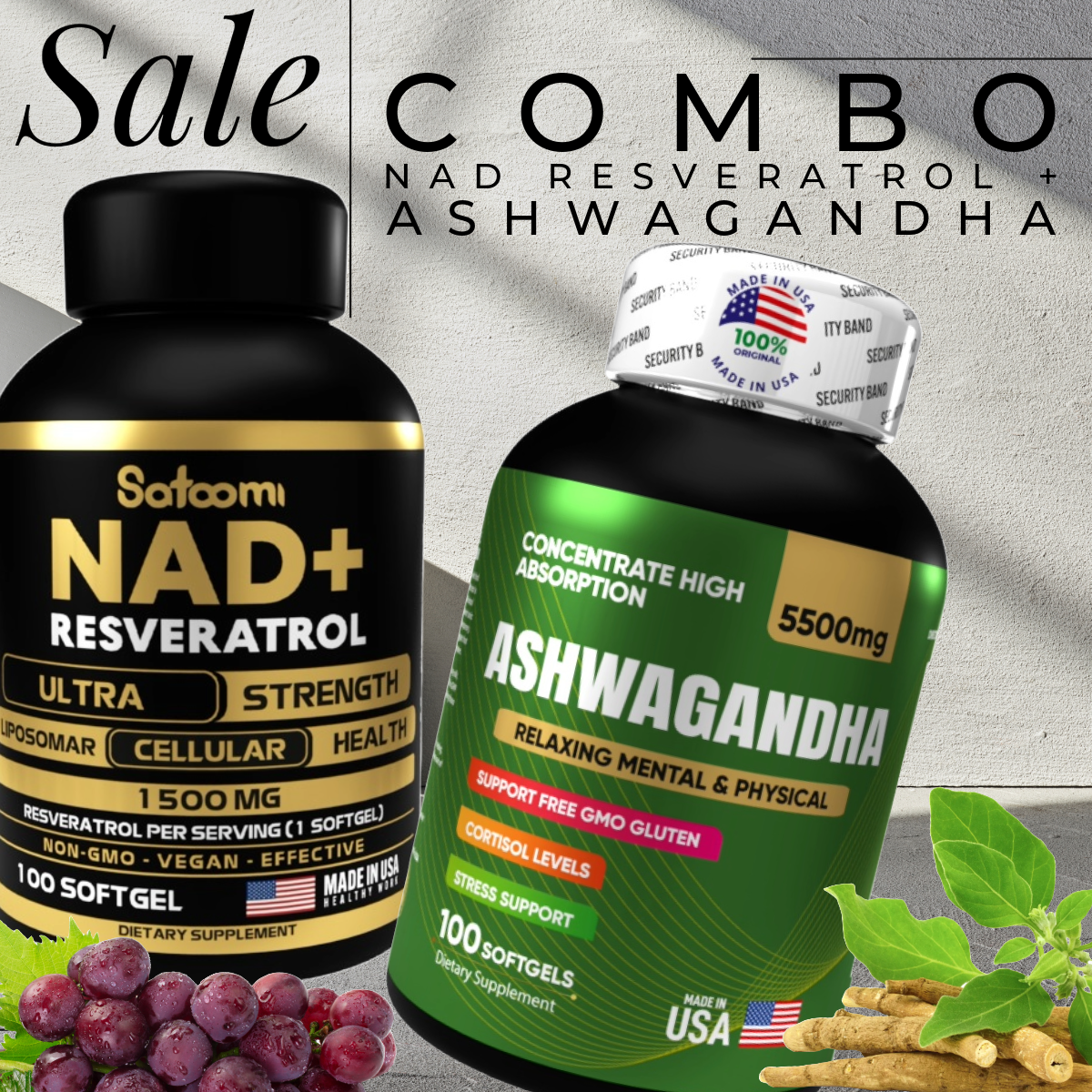 COMBO NAD RESVERATROL + ASHWAGANDHA